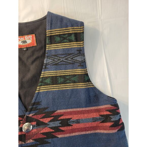 Vintage True Grit Southwestern Aztec Vest Adult Size 3 XS-Small USA Made Cotton - Picture 7 of 15
